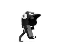 (Black) Motorcycle Phone Holder Waterproof Sunshade Bike Phone Clamp for Rear View Mirror, Suitable for 4.7-7.2 inch Smart Phones