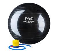 Black Mountain Products Ballon pour Exercices d'équilibre de Force statiques avec Pompe - Noir, 907,18 kg / 85 cm