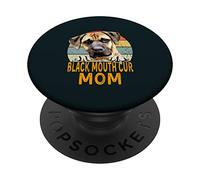 Black Mouth Cur Dog Mom Retro Vintage Mes Chiens sont Mon Cardio PopSockets PopGrip Adhésif