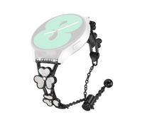 (Black, Multicolor) For Garmin vivoactive 5/GarminActive 5 Watchband Heart Clover Decor Zinc Alloy Metal Strap