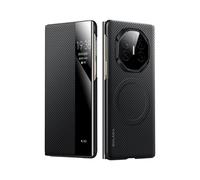 (Black, Multicolor) For Huawei Mate XT Ultimate Case View Window Leather Phone Cover with Auto Wake / Sleep - Brown