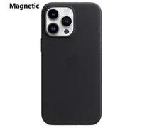(Black, Multicolor) For iPhone 14 Pro Case Compatible with MagSafe PU PC Phone Back Cover with Logo - Green