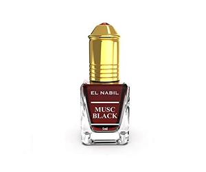 Black Musc El Nabil Parfum 5ml Oil (sans alcool, de haute qualité, oriental, arabe, oud, misk, musc, natural perfume, amber, adlerholz, essential, attar scent)