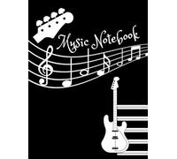 Black Music Blank Sheet, Music Composition, Manuscript Staff Paper Notebook, 100 Pages, 8.5"x11", Hardcover (Vol.3): Line Music, write music