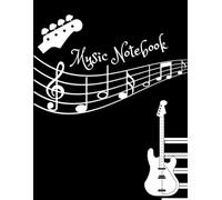 Black Music Blank Sheet, Music Composition, Manuscript Staff Paper Notebook, 100 Pages, 8.5"x11" (Vol.3): Line Music, write music