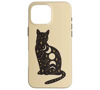 Black Mystical Cat Lover Astrology Celestial Theme Coque pour iPhone 16 Pro Max
