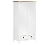 ""Black November"" Garde-robe - Armoire à Vêtements à 2 portes Hill Blanc 89x50x170cm Bois de pin solide CC3339193
