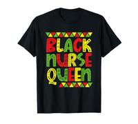 Black Nurse Queen Proud Nurse Nurse Afrique Américain T-Shirt