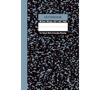 Black & Ocean Blue Marble School Notebook - Grid, 96 Pages, 5.5" x 8.5", Soft Matte Cover: For schoolwork, math, science, creative projects, and daily planning
