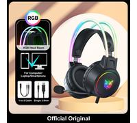 Black ONIKUMA casque de jeu RGB, avec micro Flexible HD, 3.5mm, pour PC, Xbox, PS4, PS5, Switch, ordinateur ""Nipseyteko