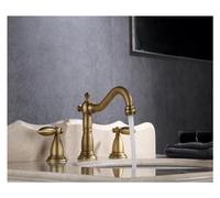 Black/or/or moderne/chrome/antique mélangeur de salle de bain en laiton robinet 3 pièces pour pont montage de lavabo de bassin élégant avec commande de flux d'eau améliorez votre vanité
