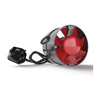 Black ORCHID BO-AF-125-UK Axial Flo in Line Ventilateur horticole - 100 mm, 4 Dia - Noir
