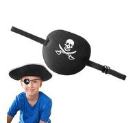 Black Out Cache-yeux réglable pour les yeux de pirate | Cache-yeux occultant, pirate, squelette, doux pour la peau, cache-yeux doux pour Halloween, jeux de rôle, Noël