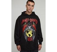 Black Oversized Avenged Sevenfold License Printed Hoodie homme - noir - L, noir