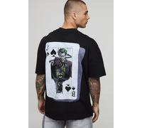 Black Oversized Batman The Joker Halloween License Printed T-Shirt homme - noir - XS, noir