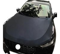 Black Oversized Car Hood Cover 3.3X5FT/6X7FT100% Polyester Elastic Fabrics Can be Washed Suitable for Large SUV and Pickup Trucks (6X7FT)