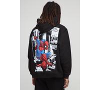 Black Oversized Marvel Spiderman License Printed Hoodie homme - noir - L, noir