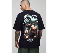 Black Oversized UFC Dricus Du Plessis License Printed T-Shirt homme - noir - XS, noir
