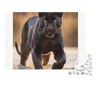 Black Panther Courir Coffret Puzzle 1000 Pièces Papier Écologique pour Seniors Passionnés, Puzzle Anti-Stress, Amusement De Voyage, Choix Cadeau De Noël Populaire 70x50cm/1000pcs