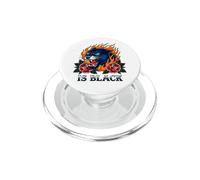 Black Panther Flame Rose est-il Un Motard Gothique PopSockets PopGrip pour MagSafe
