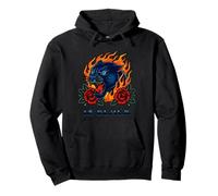 Black Panther Flame Rose est-il Un Motard Gothique Sweat à Capuche