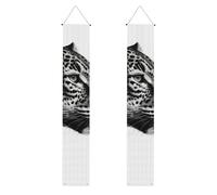 Black Panther Lot de 2 bannières de félicitations en polyester à suspendre pour porte d'entrée, cour, cérémonie ou fête, réutilisables et lavables avec tiges et cordes