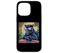 Black Panther Lunettes de Soleil Vintage pour Fille et garçon Motif panthère Noire Coque pour iPhone 14 Pro Max
