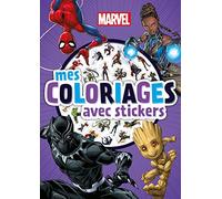 BLACK PANTHER - Mes coloriages avec stickers - MARVEL