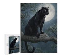 Black Panther Moonlit Tree Branch Puzzle 1000 Pièces Educa Jouet en Bois Cadeau Unique Décoration Intérieure Jeu Éducatif Challenge Toy Adultes Et Enfants À Partir De 14 Ans 500 PCS
