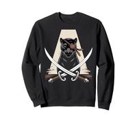 Black Panther Pirate Skull Crossbones Black Panther pour Enfants Sweatshirt