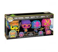 Black Panther Wakanda Forever Group Blacklight Exclusive Pop 4-Pack Vinyl Figure