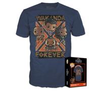 Funko Boxed Tees: Black Pander - Wakanda Forever - Group - (S) - Black Panther - Wakanda Forever - T-Shirt - Vêtements - Idée de à Manches Courtes pour Les Adultes Les Hommes