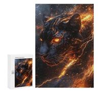 Black Panther with Fiery Eyes Puzzle 1000 Pièces Educa Jouet en Bois Cadeau Unique Décoration Intérieure Jeu Éducatif Challenge Toy Adultes Et Enfants À Partir De 14 Ans 300 PCS