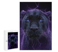 Black Panther with Lightning Puzzle 1000 Pièces Educa Jouet en Bois Cadeau Unique Décoration Intérieure Jeu Éducatif Challenge Toy Adultes Et Enfants À Partir De 14 Ans 1000 PCS