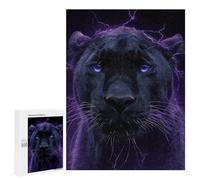 Black Panther with Lightning Puzzle 1000 Pièces Educa Jouet en Bois Cadeau Unique Décoration Intérieure Jeu Éducatif Challenge Toy Adultes Et Enfants À Partir De 14 Ans 500 PCS
