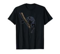 Black Panthère bondissant d'un Arbre Wild Hunter T-Shirt
