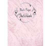 Black Paper Sketchbook Marble Cover - 8.5 X 11 In - 100 Pages: Black Drawing Paper For Gel Pens, Metallics, Pastel, White Ink Black Page Sketchbook For Drawing And Doodling
