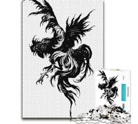 Black Phoenix in Flight Puzzle en Bois 500 pièces, Activité Intérieure | Pour les adultes : Cadeau puzzle: loisir pour amateur de puzzle en intérieur.