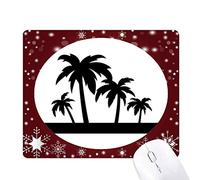 black plant cocotier silhouette tapis de souris en hiver flocon de neige