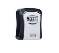 BLACK Plus DECKER Boite á Clefs - avec Serrure à Chiffres - Code à 4 Chiffres - 10.000 Combinaisons de Chiffres - Utilisation à l'Intérieur et à l'Extérieur - Boîtier Métallique Robuste, Montage Mural