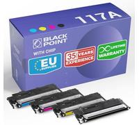 BLACK POINT [avec Puce Lot de 4 Cartouches de Toner pour HP 117A 43% d'efficacité en Plus W2070A W2071A W2072A W2073A pour HP Color Laser MFP 179fwg 179fnw 178nwg 178nw Color Laser 150a 150nw
