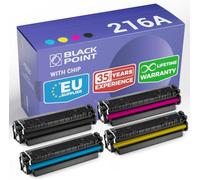 BLACK POINT [avec Puce] Lot de 4 Cartouches de Toner pour HP 216A HP W2410A W2411A W2412A W2413A pour HP Color Laser MFP M182n Color Laser MFP M183fw M183fdw Color Laserjet Pro M155a M155 m182 m183