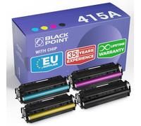 BLACK POINT Lot de 4 Cartouches de Toner pour HP 415A/415X W2030A W2031A W2032A W2033A - Compatible avec Color LaserJet Pro MFP M479fdw, M454dn, M454dw, M479dw, M479fdn, M479fnw, M480f