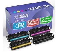 Black Point Lot de 4 Toners avec Puce compatibles avec HP 220A W2200A W2201A W2202A W2203A pour HP Color Laserjet Pro 4202dn 4202dw, MFP 4302dn 4302dw 4302fdn 4302fdn, NR: 3 000 pages,BRJ: 2 600 pages