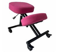 BLACK POINT O'KNEEL Basic | Chaise Ergonomique en Cuir écologique Enfants et Adultes | Siège réglable pour Les Genoux | Coussin Confortable | L'ensemble Comprend Une Housse de Chaise Rose