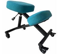 BLACK POINT O'KNEEL Basic | Chaise Ergonomique en Lin pour Enfants et Adultes | Siège réglable pour Les Genoux | Coussin Confortable | L'ensemble Housse de Chaise Bleu Clair Incluse