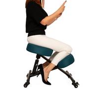 BLACK POINT O'kneel Basic Siege Assis Genoux en Cuir écologique pour Le Bureau et la Maison. Chaise de Bureau Ergonomique (L'ensemble Comprend Une Housse de Chaise Turquoise foncé) Siege Ergonomique