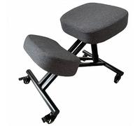 BLACK POINT O'kneel Basic Siege Assis Genoux en Lin pour Le Bureau et la Maison. Chaise de Bureau Ergonomique (L'ensemble Comprend Une Housse de Chaise Gris) Siege Ergonomique pour Le Travail