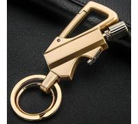 (Black) Porte-Clés Portable Multifonctionnel D'extérieur, Briquet À Kerosene, Métal, Outil D'allumage De Camping, Gadget Pour Hommes