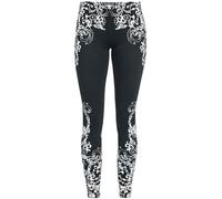 Black Premium by EMP Femme Leggings Noirs avec imprimé 5XL